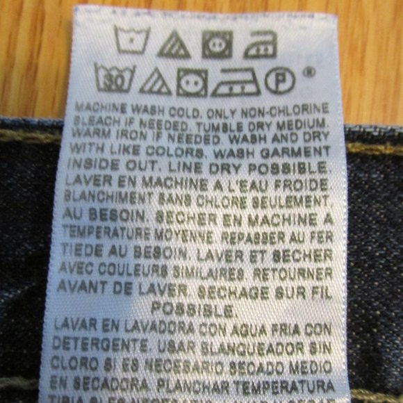 LEVI'S 569 BOY'S SIZE 10 R (28 X 25) JEANS DARK BLUE SLUB DENIM LOOSE GIRL'S RED - Picture 13 of 16